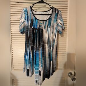 Stylish Geometric Print Top